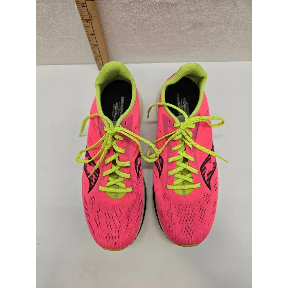 Saucony Endorphin Pro Running Shoes Pink Yellow Neon Womens Size 11‎